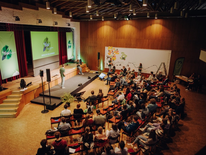 Publikum beim Footprint Festival 
                                    
                                        Zukunftssymposium