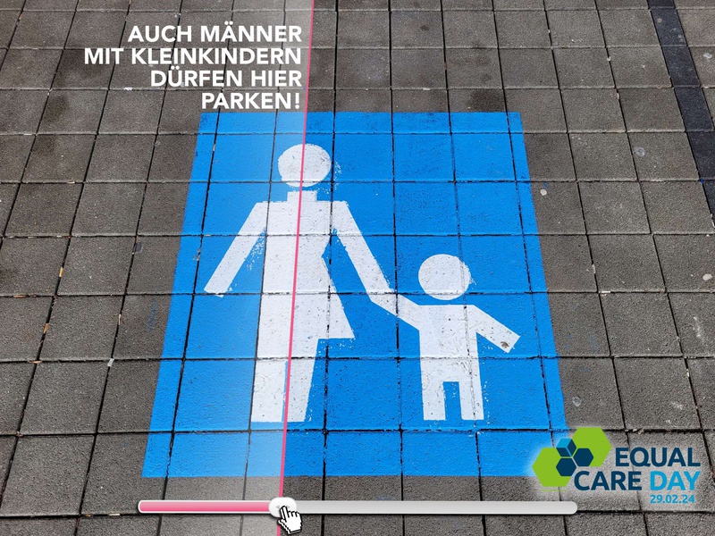 
                                            
                                                Care-Aufgaben wie Kinderbetreuung sollen gerecht verteilt werden - hierfür setzen sich die Aktionen rund um den Equal Care Day am 29. Februar ein.
                                            
                                            