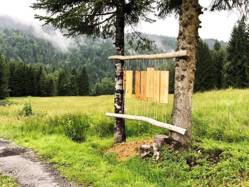 Holzxylophon am Tobelweg Sibratsgfäll